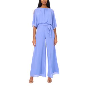 Womens MSK Rhinestone Cold Shoulder Jumpsuit