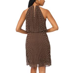 Womens MSK Sleeveless Halter Neck Dot Blouson Dress alternate view