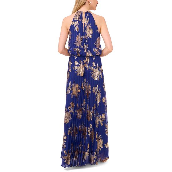Petite MSK Sleeveless Halter Neck Pleated Foil Maxi Dress alternate view