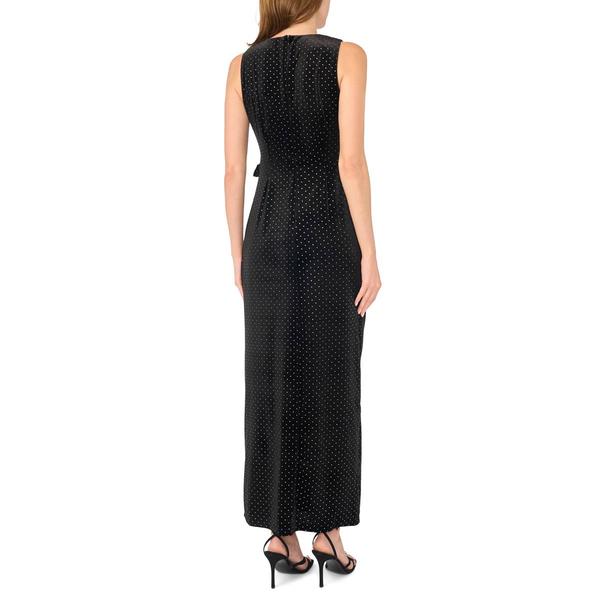 Womens MSK Sleeveless Allover Rhinestone Side Slit Maxi Dress alternate view