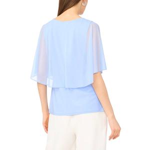 Womens MSK Beaded Capelet Overlay Blouse alternate view