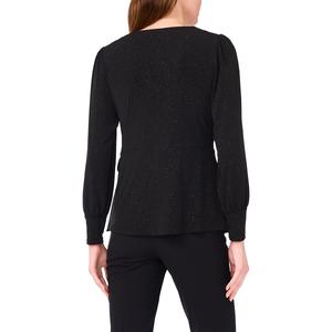 Womens MSK Long Sleeve Wrap Glitter Blouse alternate view