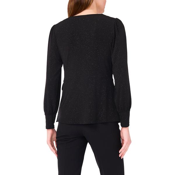 Womens MSK Long Sleeve Wrap Glitter Blouse alternate view