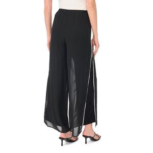 Womens MSK Rhinestone Trim Side Slit Chiffon Palazzo Pants alternate view