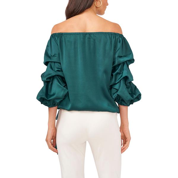 Womens MSK Lantern Sleeve Bow Tie Waist Blouse alternate view