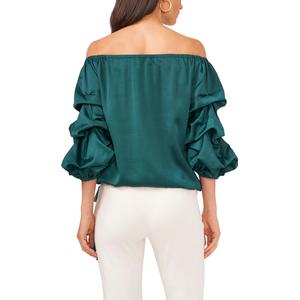 Womens MSK Lantern Sleeve Bow Tie Waist Blouse alternate view