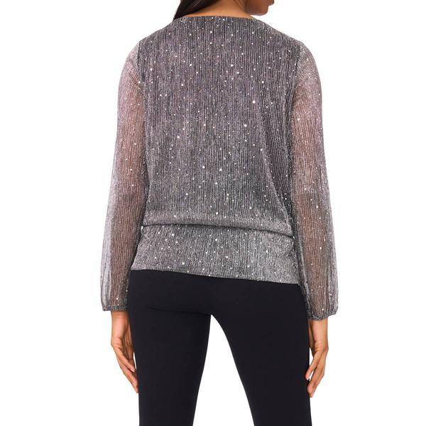Womens MSK Shimmer Keyhole Neck Blouse alternate view