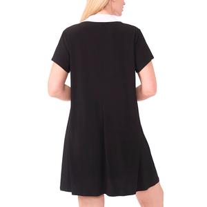 Plus Size MSK Short Sleeve Spread Collar Shift Dress alternate view