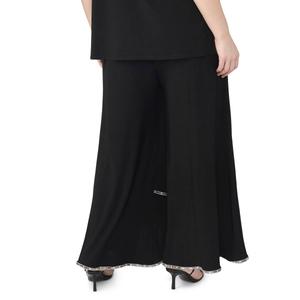 Plus Size MSK Rhinestone Trim Palazzo Pants alternate view