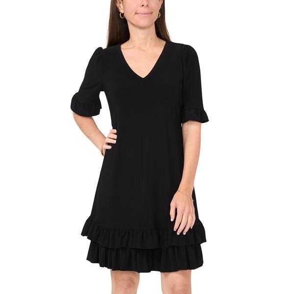 Petite MSK Ruffle Sleeve Sheath Hem Dress