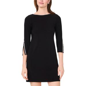 Petite MSK Split Sleeve Rhinestone Trim Shift Dress