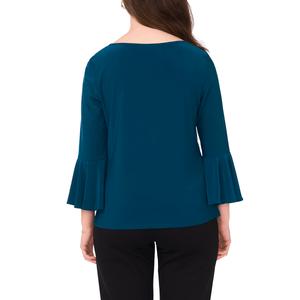 Petite MSK Flounce Sleeve Boat Neck Beaded Trim Blouse alternate view