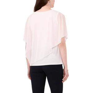 Plus Size MSK Farage Beaded Trim Overlay Blouse alternate view