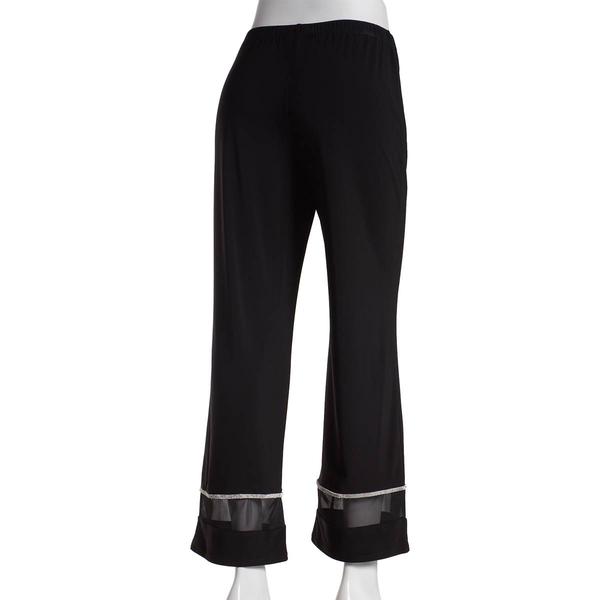 Petite MSK Mesh Inset Solid Rhinestone Trim Pants alternate view