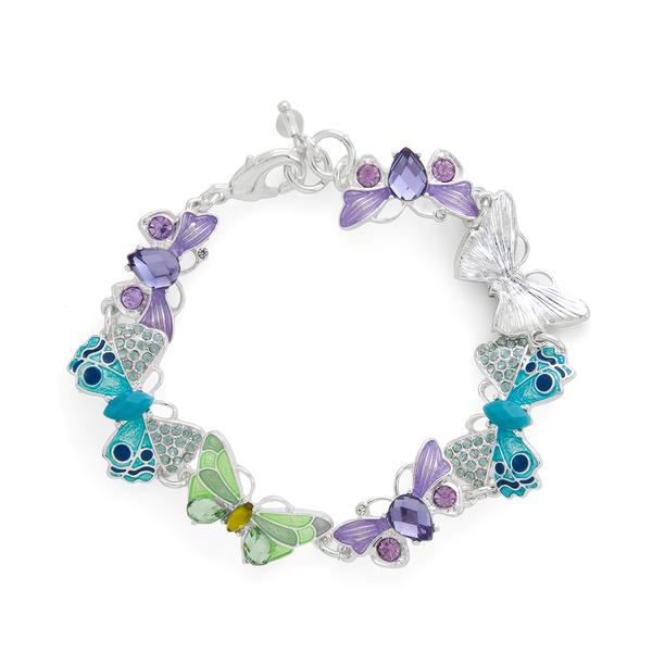 Napier 7.5in. Multi Butterfly Charm Bracelet