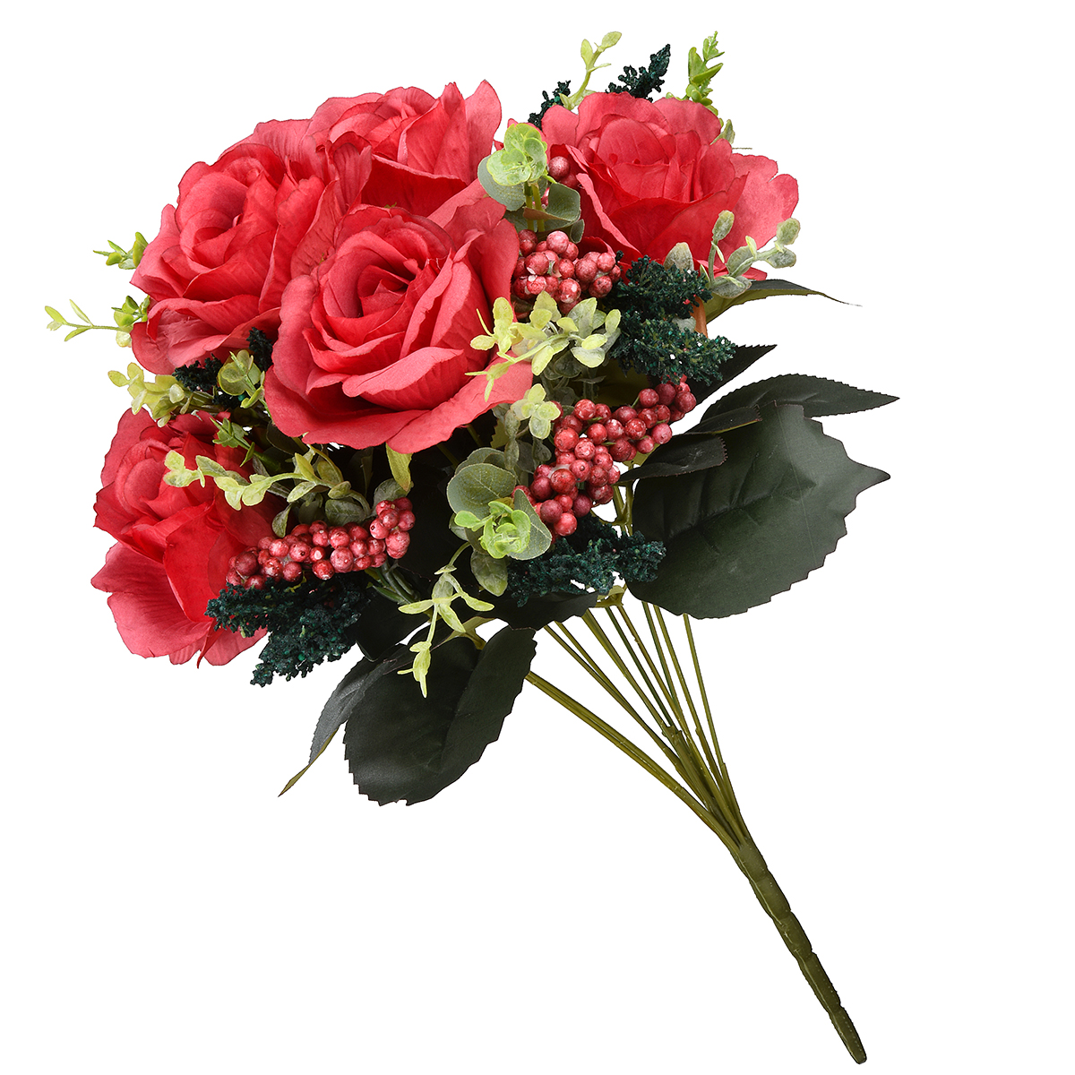 National Tree 19in. Roses/Buds/Berries Bundle