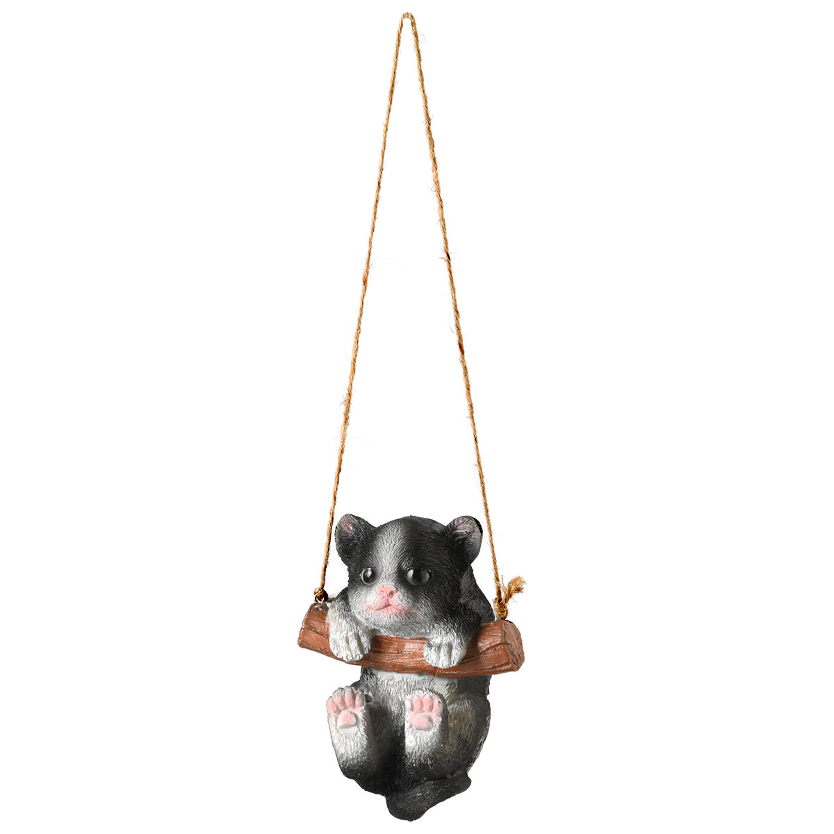 National Tree 5in. Swinging Black Kitten