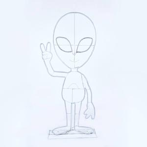 National Tree 40in. Halloween Neon Style Alien Decoration