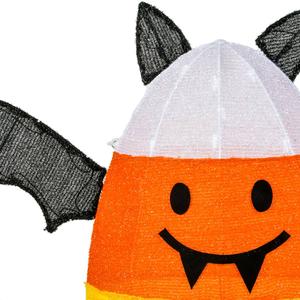 National Tree 27in. Pre-Lit Candy Corn Bat alternate view