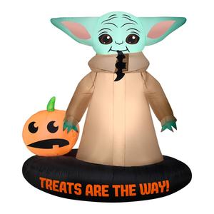 National Tree 78in. Inflatable Halloween Mandalorian