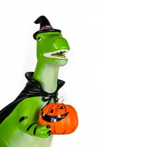 National Tree 10in. Halloween Green Dinosaur Tabletop Decor alternate view