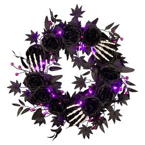National Tree 24in. Artificial Bad to the Bone Halloween Wreath