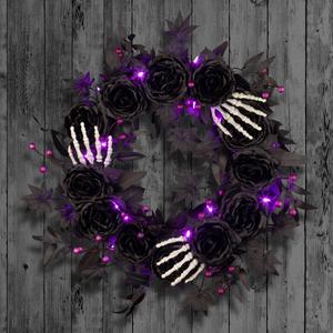 National Tree 24in. Artificial Bad to the Bone Halloween Wreath alternate view