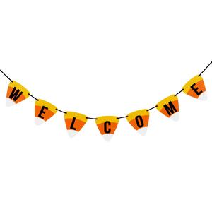 National Tree 31in. Halloween Candy Corn Welcome Banner