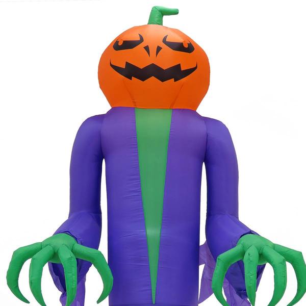 National Tree 12ft. Inflatable Halloween Pumpkin Ghost alternate view