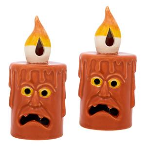 National Tree 7in. Jack O' Lantern Porcelain Candle - Set of 2