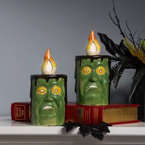 National Tree Frankenstein Porcelain LED Candle - Set of 2 alternate view