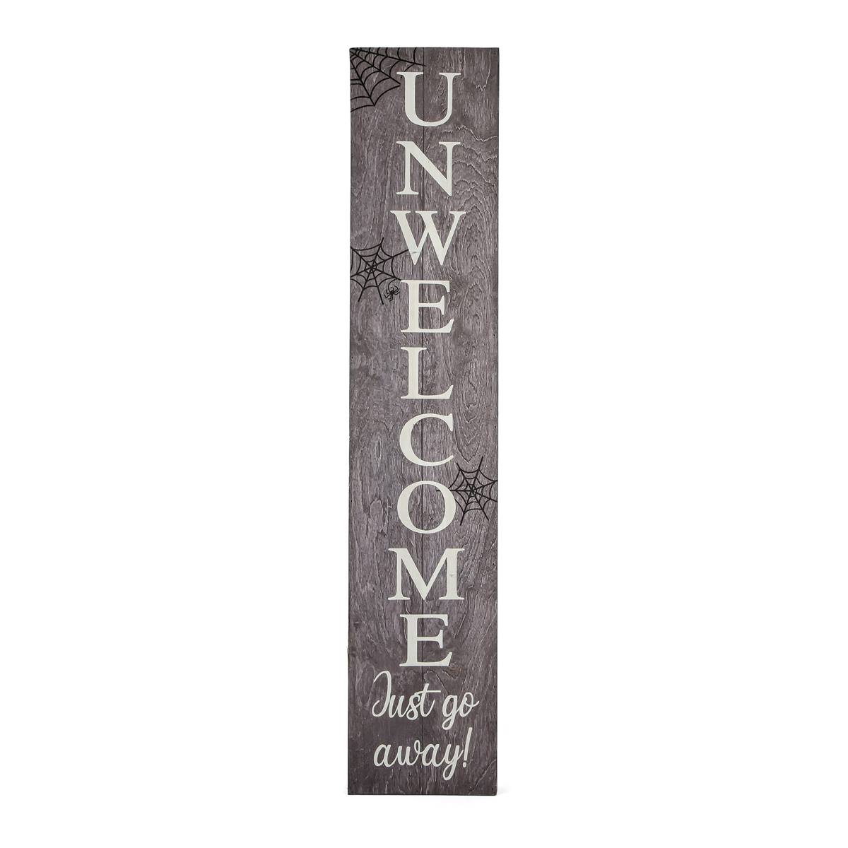 National Tree 39in. Halloween Unwelcome Spider Web Porch Sign