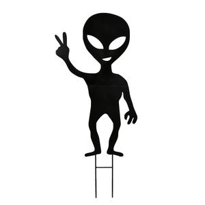 National Tree 38in. Halloween Alien Garden Stake