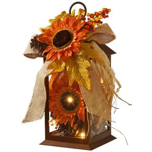 National Tree 12in. LED Decorated Autumn Lantern