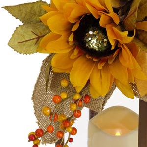 National Tree 14in. Mixed Leaves Harvest Lantern alternate view