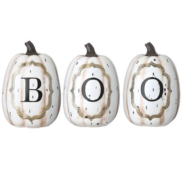 National Tree 13in. BOO Pumpkins - Set of 3