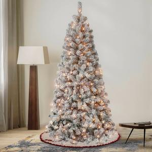 National Tree 6ft. Acacia Flocked Pre-Lit Christmas Tree alternate view