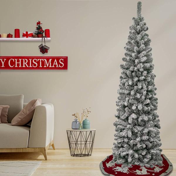 National Tree 7.5ft. Acacia Pine Snow Covered Christmas Tree alternate view