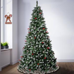 National Tree 7.5ft. Cullen Christmas Tree w/Pinecones & Berries alternate view