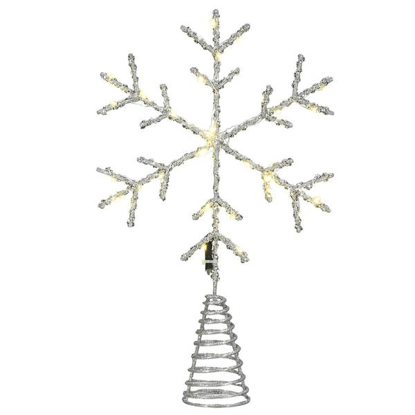 National Tree 14.5in. Dual Color(R) Snowflake Tree Topper