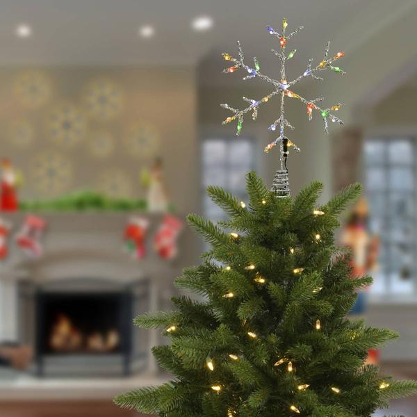 National Tree 14.5in. Dual Color(R) Snowflake Tree Topper alternate view