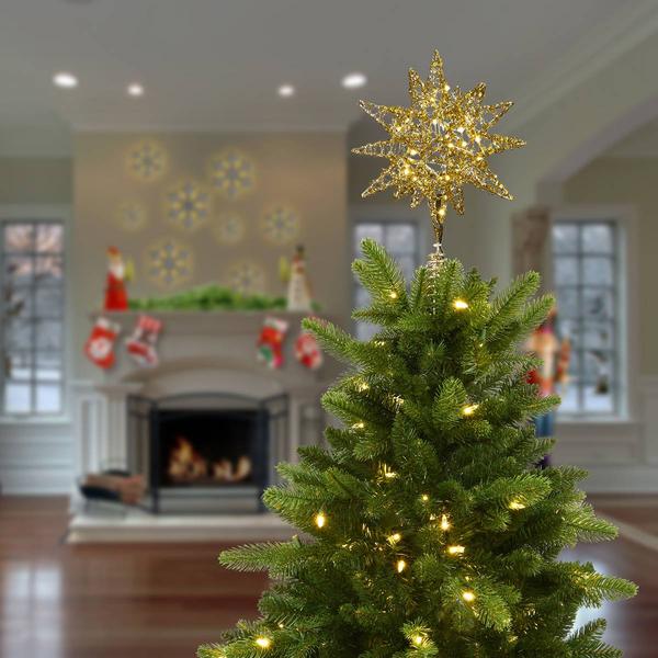 National Tree 14.5in. Dual Color(R) Falling Star Tree Topper alternate view