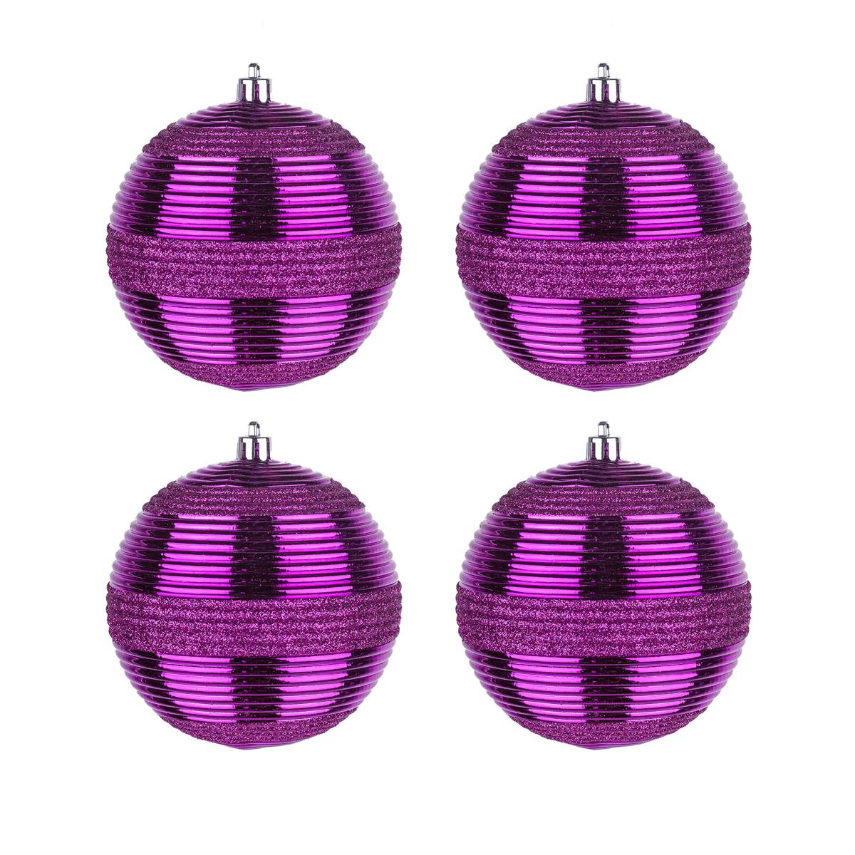 National Tree 4.5in. Shatterproof Bauble Ornaments - Set Of 4