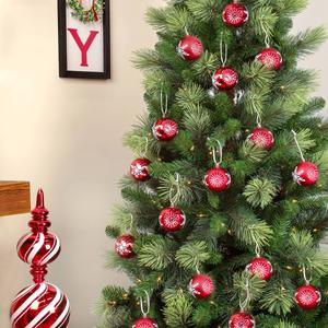 National Tree 6pc. Red Snowflake Shatterproof Ornaments alternate view