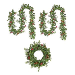 National Tree Holly Berry Mixed Tip Pre-Lit Set
