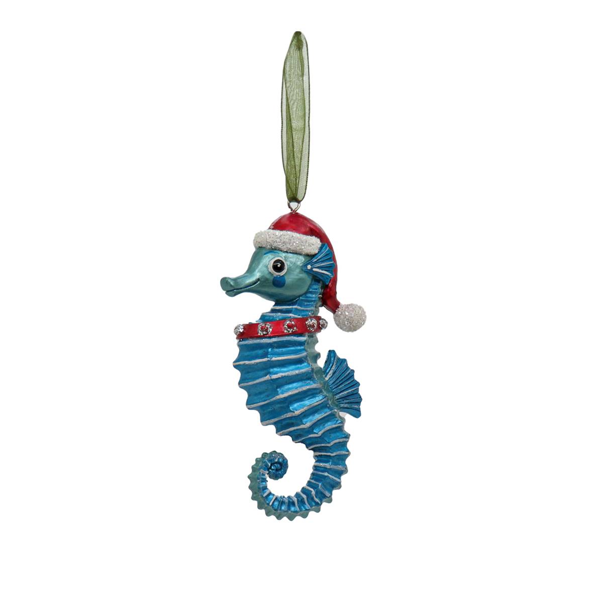 National Tree Glass Seahorse Ornaments - Set Of 4