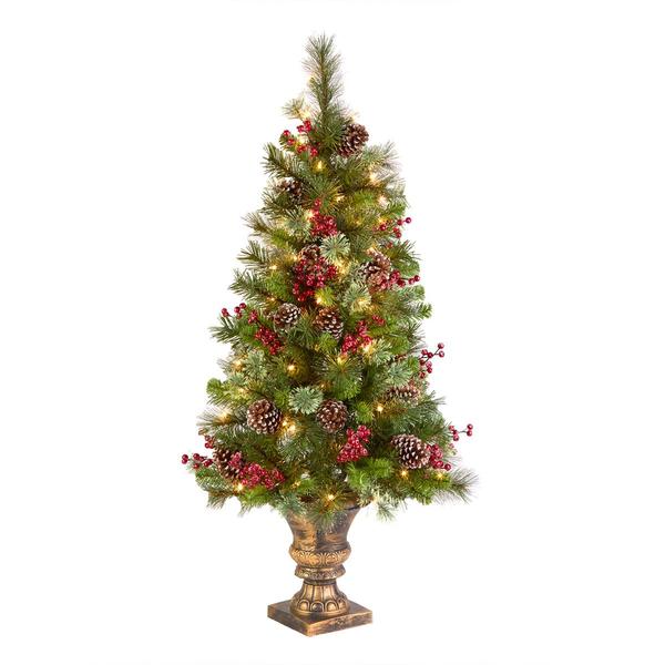 National Tree Iced Berry Pine 4ft. Pre-lit Christmas Tree