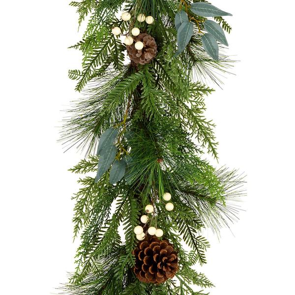 National Tree 6ft. Berries & Pinecones Artificial Garland alternate view