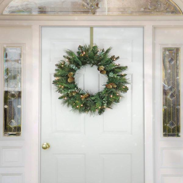 National Tree 24in. North Conway Wreath w/50 White LED Lights alternate view