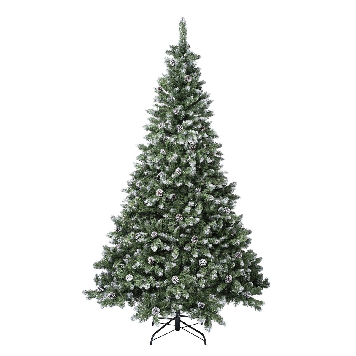 National Tree 7.5ft. Oakley Hills Snow Christmas Tree W/Pinecones
